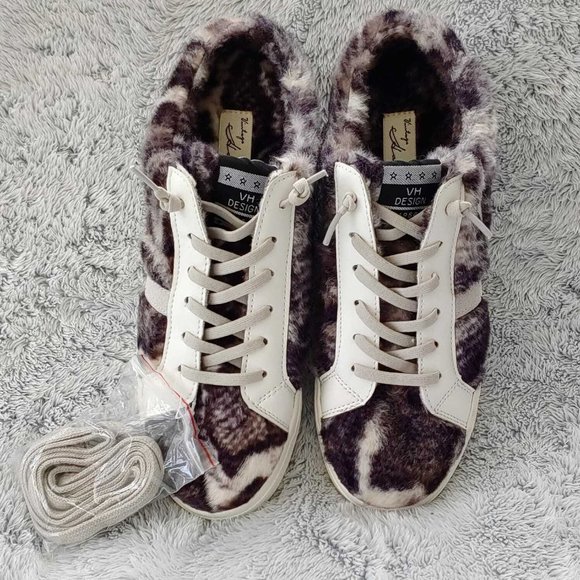 Vintage Havana Shoes - NEW VINTAGE HAVANA Snuggle Fur Sneaker MULE SLIP-ON Snake Size 8.5 Women Shoes